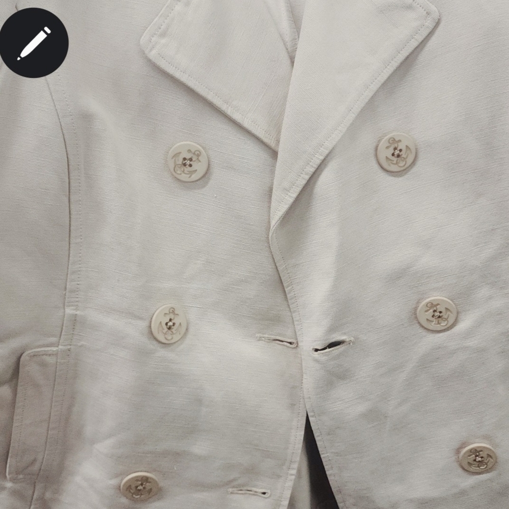 Facconable Double-Breasted Cream Jacket - image 1